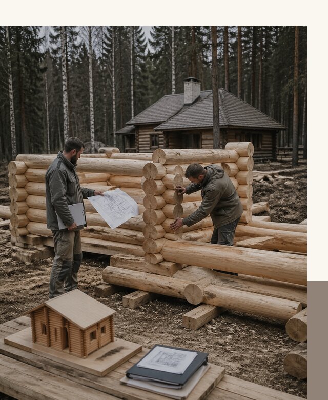 Проектирование и строительство домов из бревна в Гагарине